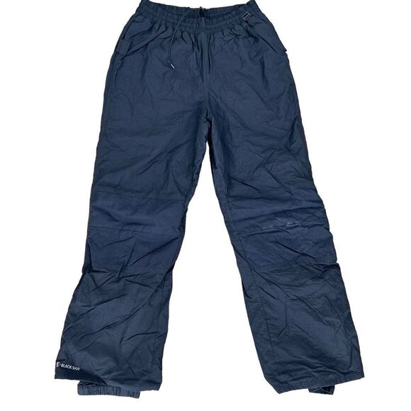 Black Dot Navy Blue Snow Ski Snowboard Pants Size M Drawstring Outdoor Nylon - Picture 7 of 9